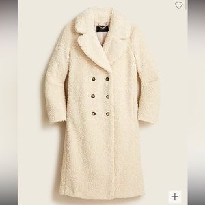 J.CREW Double-breasted teddy sherpa topcoat